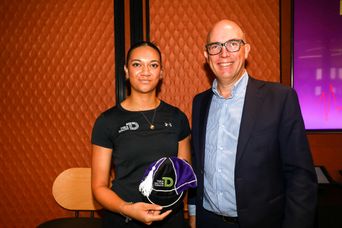 CBRE MD Andrew Stringer and Class of 24 Skylah Tainui-Taieri